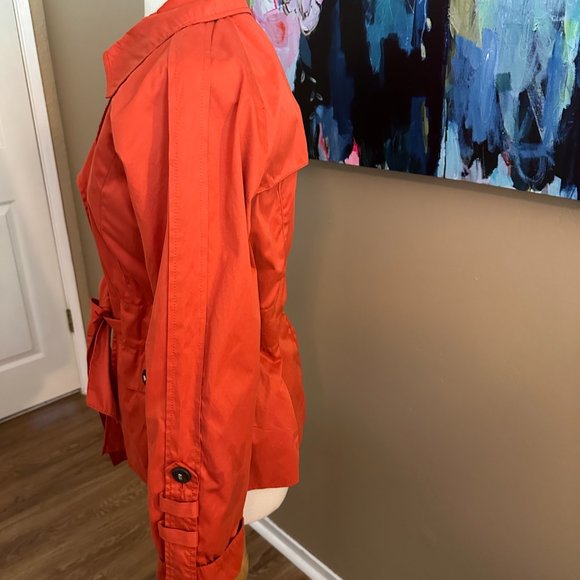 Ambition Rust-Colored Short Trench Coat Size L - Picture 2 of 9